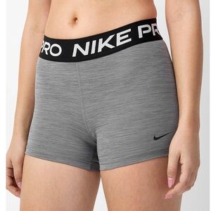 Nike gray logo waist 3-inch compression shorts NWRT